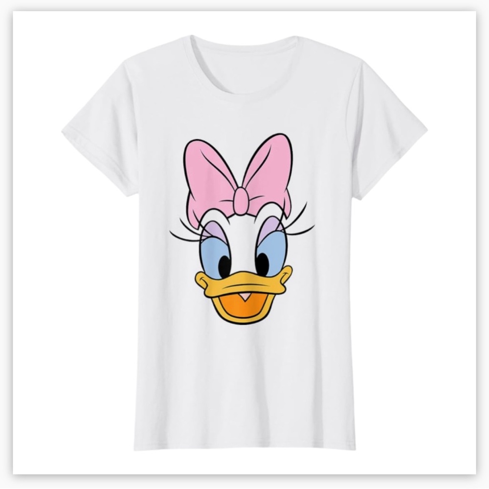 Daisy Duck White Cotton T-Shirt Women’s Disney World Disneyland New NWT XL
